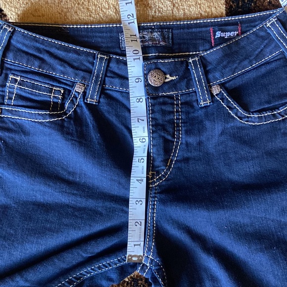 Suki Super Stretch Silver Jeans Capris W29/L23 - Picture 11 of 14